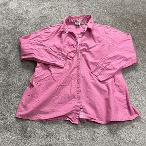 Take Nine Maternity Button Up Blouse Shirt Womens XL 18 Pink Long Sleeve Ladies